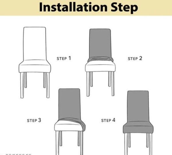 Elastic Chair Cover Stretch Removable Washable Short Dining Chair Cover Protector Seat Slipcover  -  Polyster, Elastic/ Stretchable,  Multipack of1